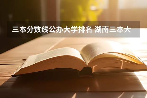 三本分数线公办大学排名 湖南三本大学排名榜