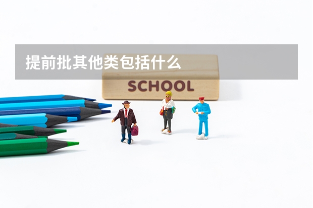 提前批其他类包括什么