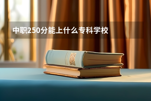 中职250分能上什么专科学校