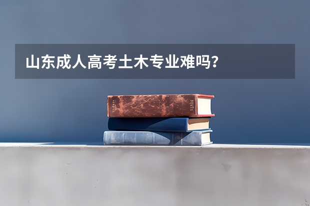 山东成人高考土木专业难吗?