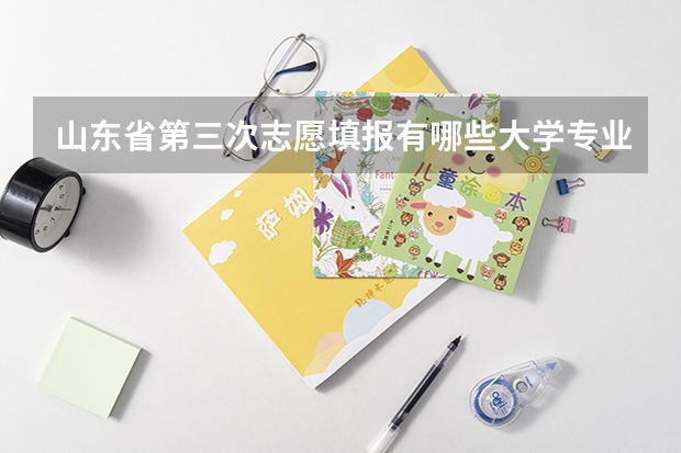 山东省第三次志愿填报有哪些大学专业
