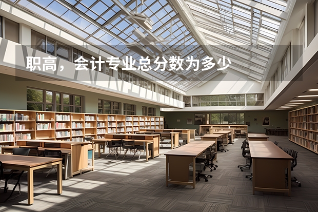 职高，会计专业总分数为多少