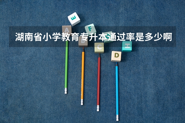 湖南省小学教育专升本通过率是多少啊？
