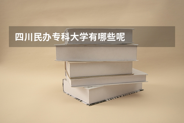 四川民办专科大学有哪些呢