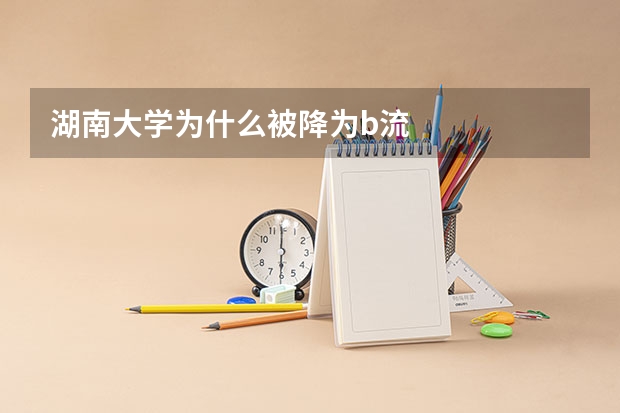 湖南大学为什么被降为b流