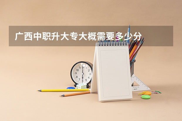 广西中职升大专大概需要多少分