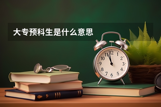 大专预科生是什么意思