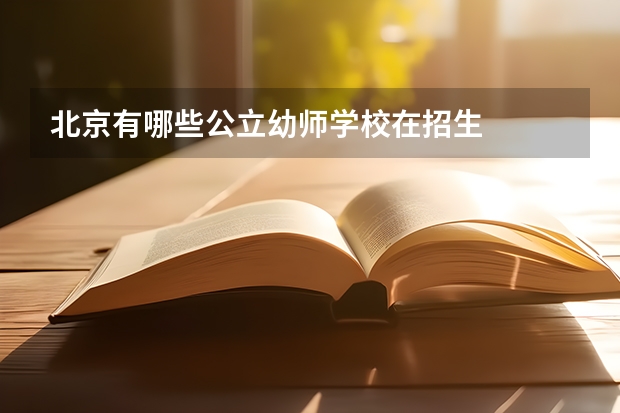 北京有哪些公立幼师学校在招生