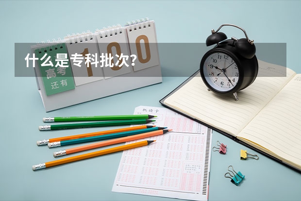 什么是专科批次？