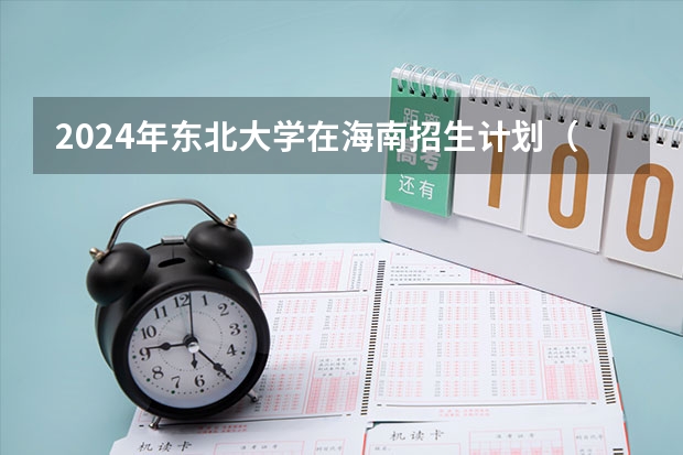 2024年东北大学在海南招生计划（招生人数）
