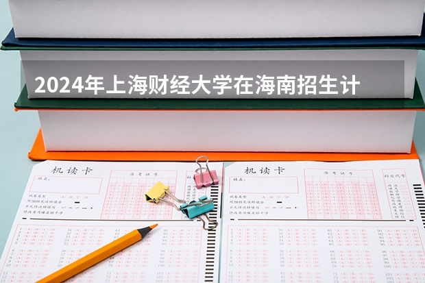 2024年上海财经大学在海南招生计划（招生人数）