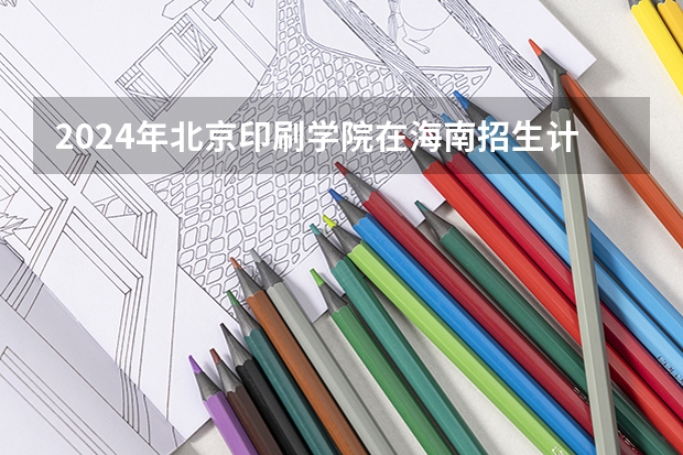 2024年北京印刷学院在海南招生计划（招生人数）
