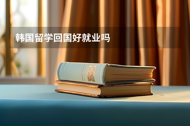 韩国留学回国好就业吗
