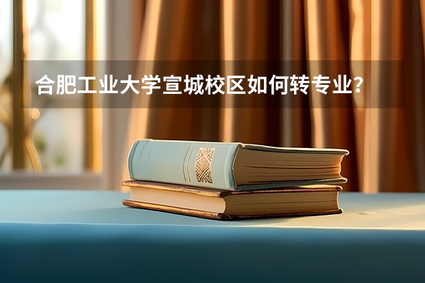 合肥工业大学宣城校区如何转专业？