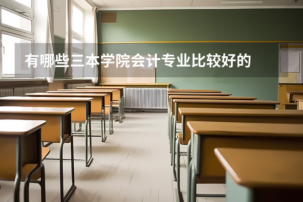 有哪些三本学院会计专业比较好的