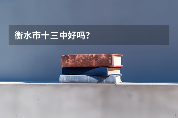 衡水市十三中好吗？