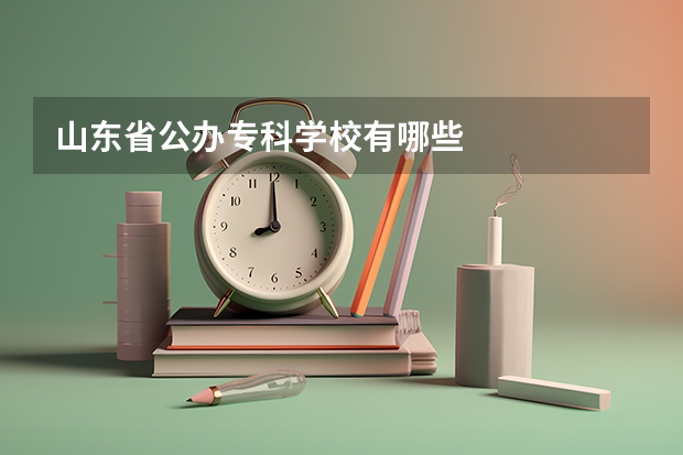 山东省公办专科学校有哪些
