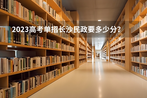 2023高考单招长沙民政要多少分？