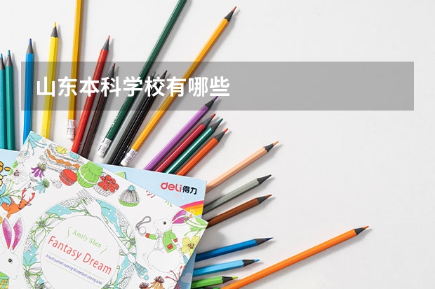 山东本科学校有哪些