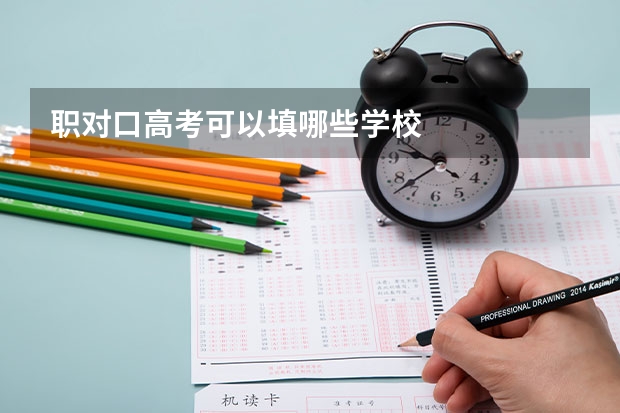 职对口高考可以填哪些学校