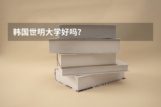 韩国世明大学好吗？